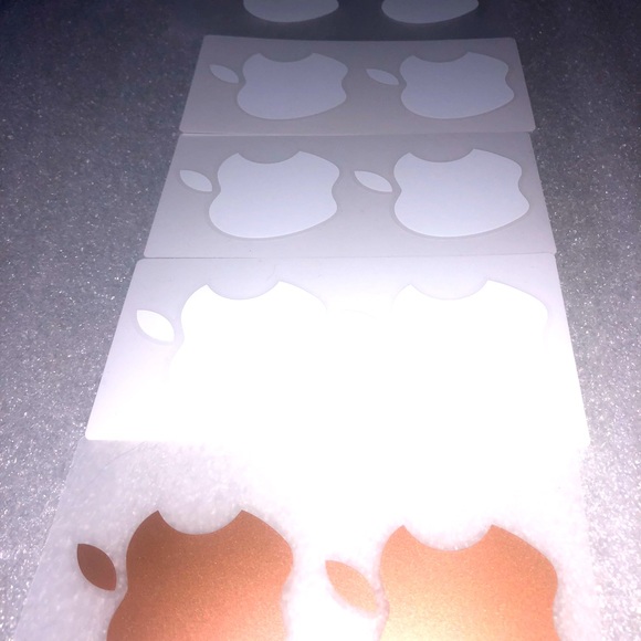(10) Apple IPhone IMac stickers Gold and white - Picture 1 of 3